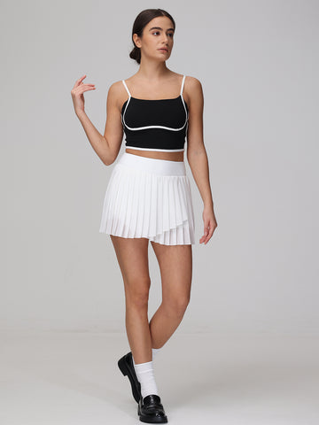 Contrast Trim Cropped Tank
