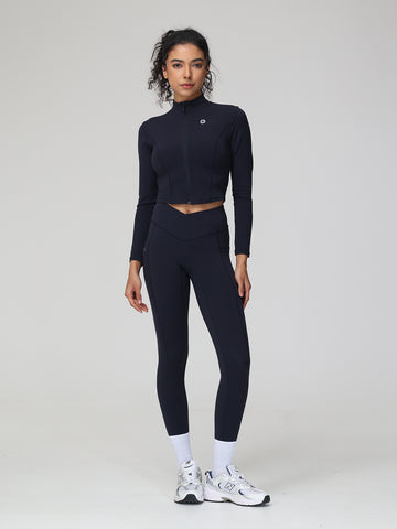 High-Neck Zip Yoga Set