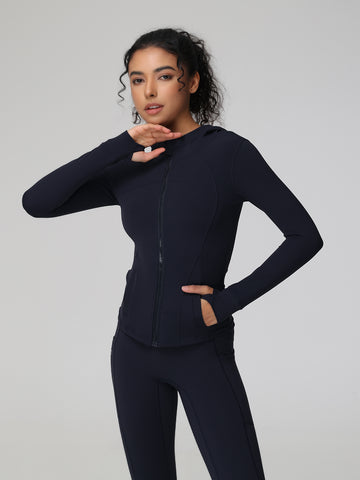 High-Stretch Workout Zip Hoodie
