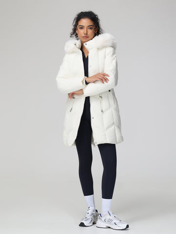 White Ultra-Warm Stylish Down Coat