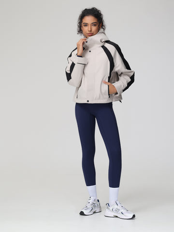 White Wind Protection Hooded down Jacket
