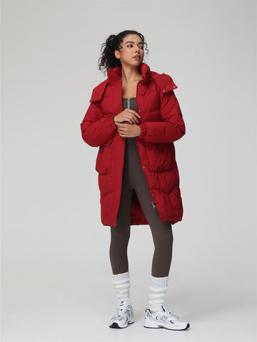 Ultra-Warm Detachable Hooded Down Coat