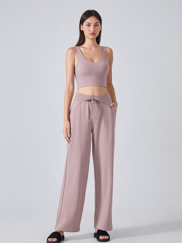 Essential Drawstring Pockets Sweatpants