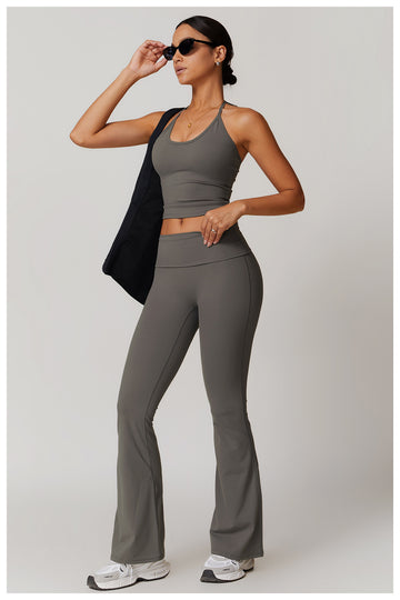 Halterneck Open Back Legging Set