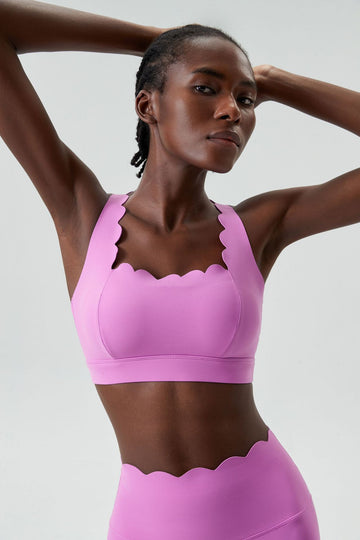Wave Pattern Sports Bra