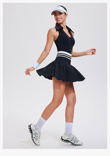 Stretchy Pleated Pockets Tennis Set