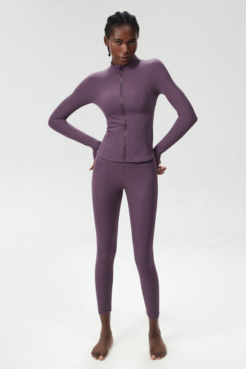 Contour Ribbed Zip-Up Jacket