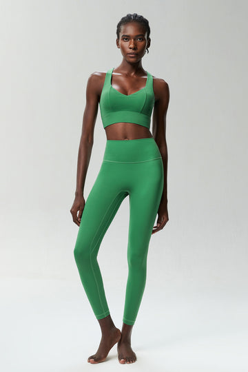 Back Cross Two Piece Butt Lifting Leggings Set