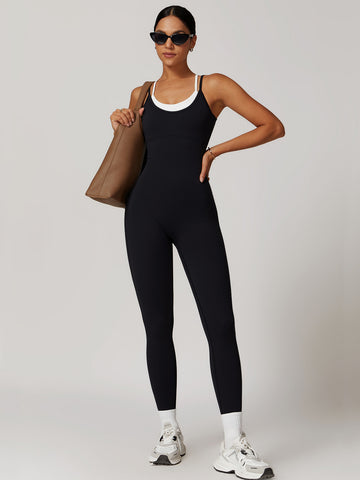 Dual-Strap Sculpting Yoga Jumpsuit