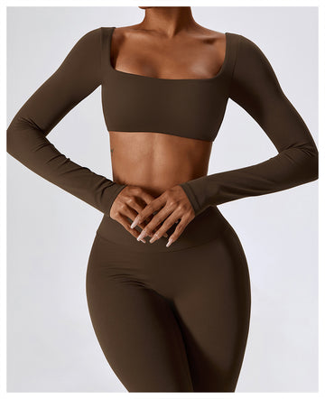 Elegance Long Sleeve Cropped Top