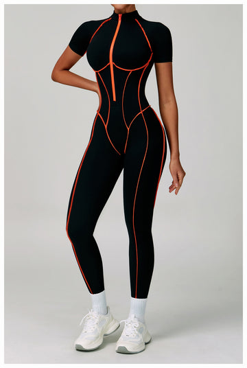 ColorBlock Cutout Back Jumpsuit