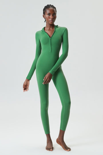 Full-Zip Sculpting Active Jumpsuit