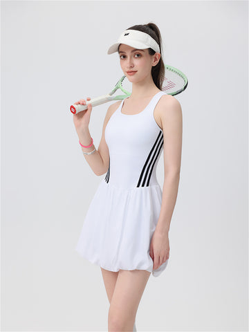 Colorblock Piping Bubble Active Dress