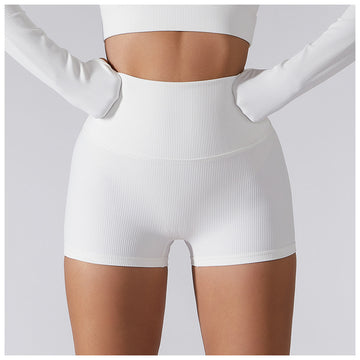 Ribbed Seamless High-Waisted Shorts