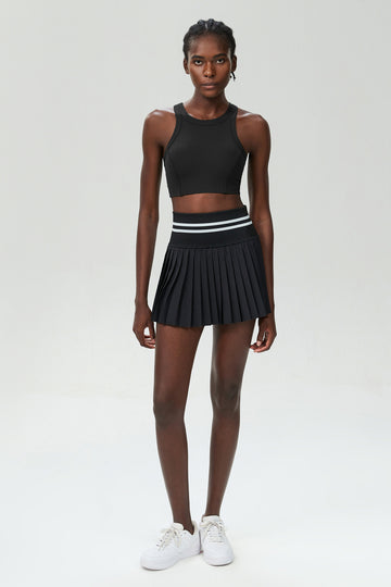 Sporty Pleated Skirt Set