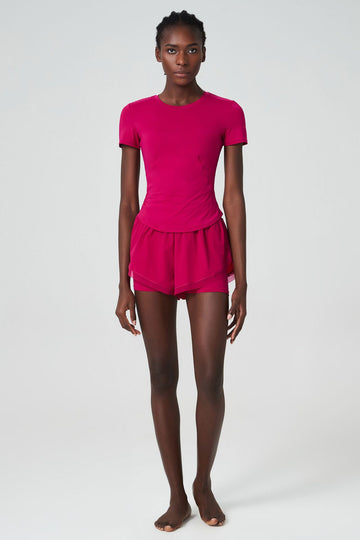 Relaxed Fit Hem Workout Shorts