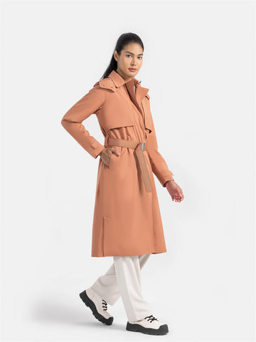 Windproof Long Trench Coat