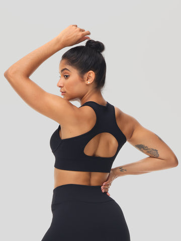 Back Cutout Crop Tank Top