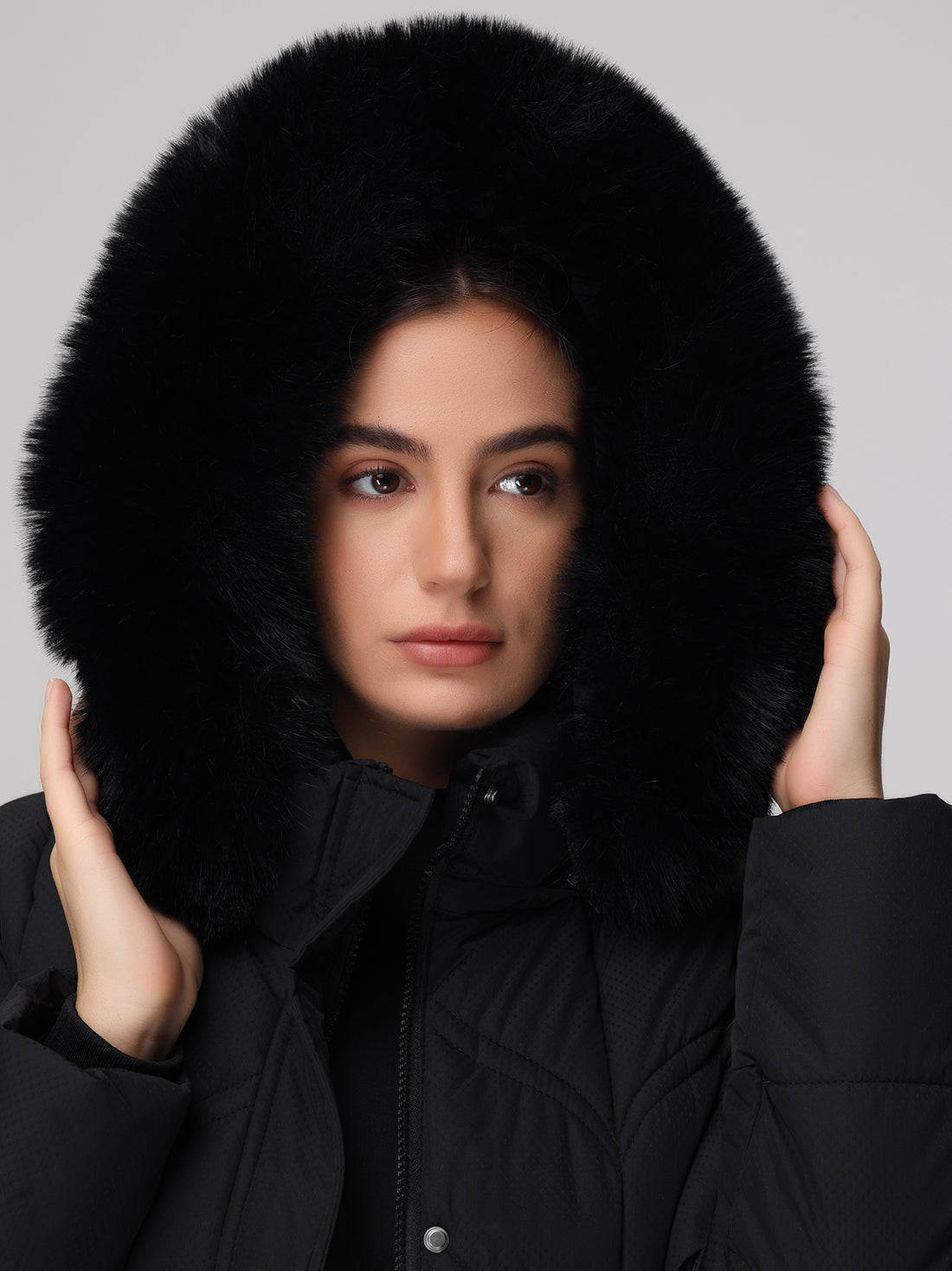 Ultra-Warm Furry Hooded Coat