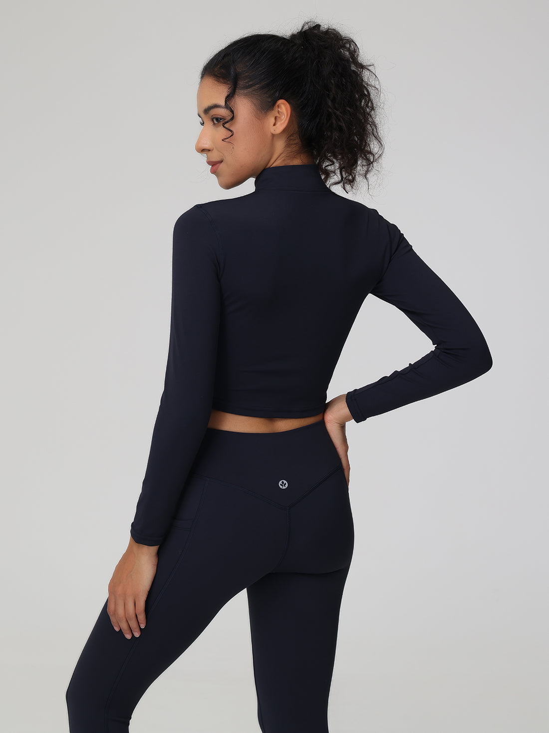 High-Neck Zip Yoga Set