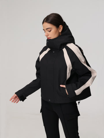 Essential Contrast Edge Pockets Hooded Jacket