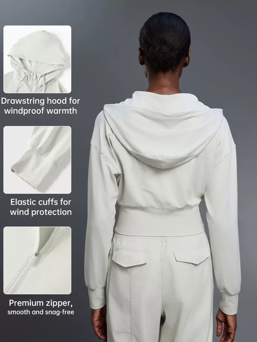 SculptFit Cropped Hooded Jacket