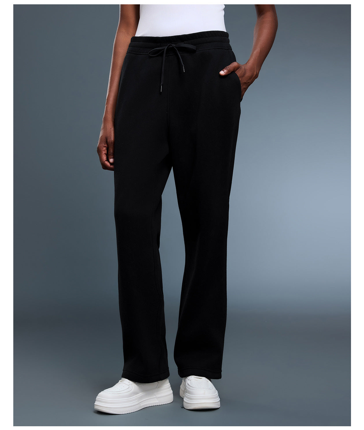 CozyDrape Fleece Straight Pants