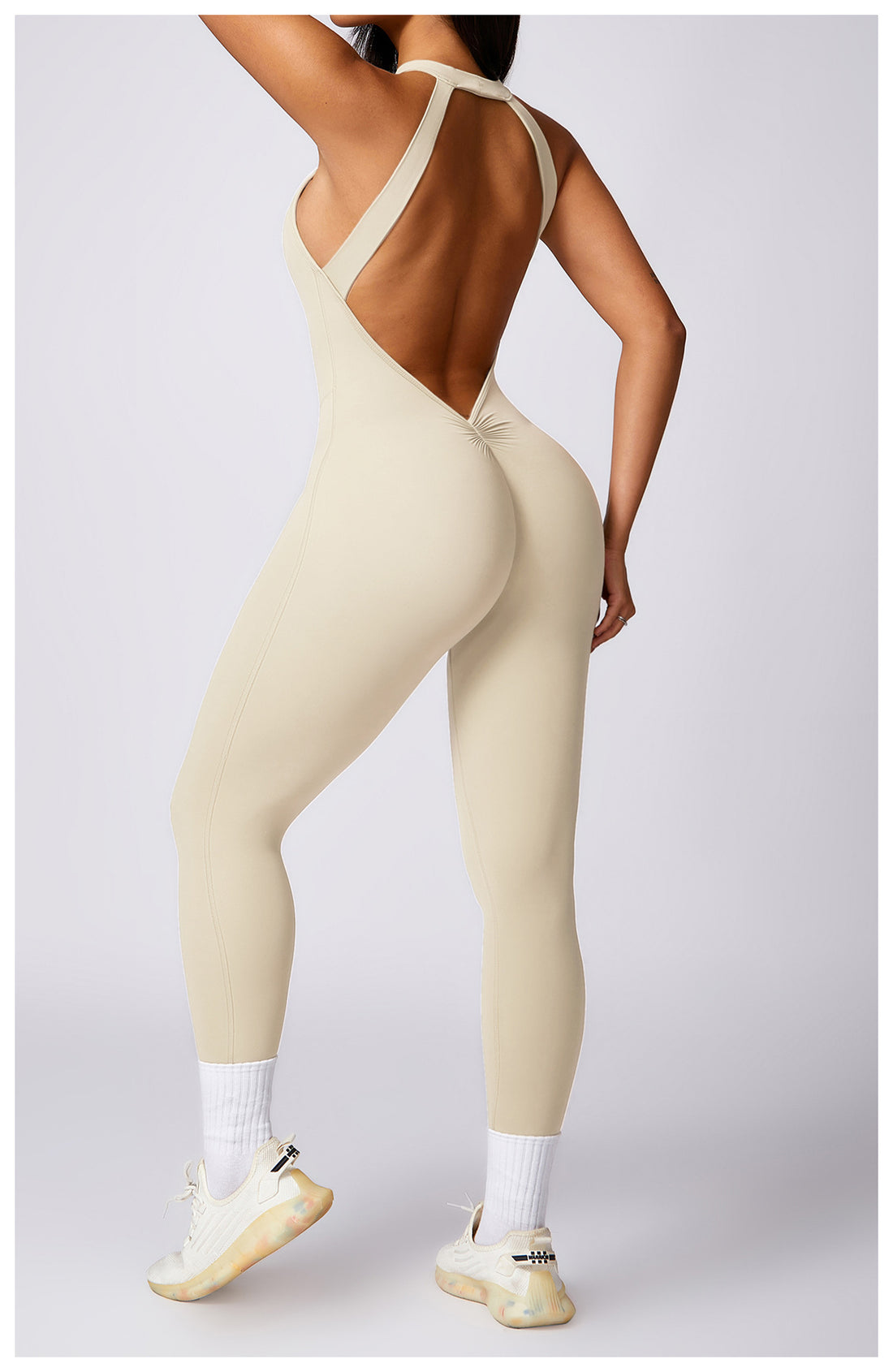Peach Curve Yoga Jumpsuit