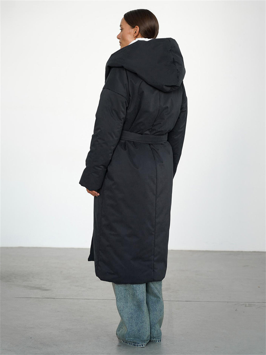 Cozy Belted Hooded Puffer Coat