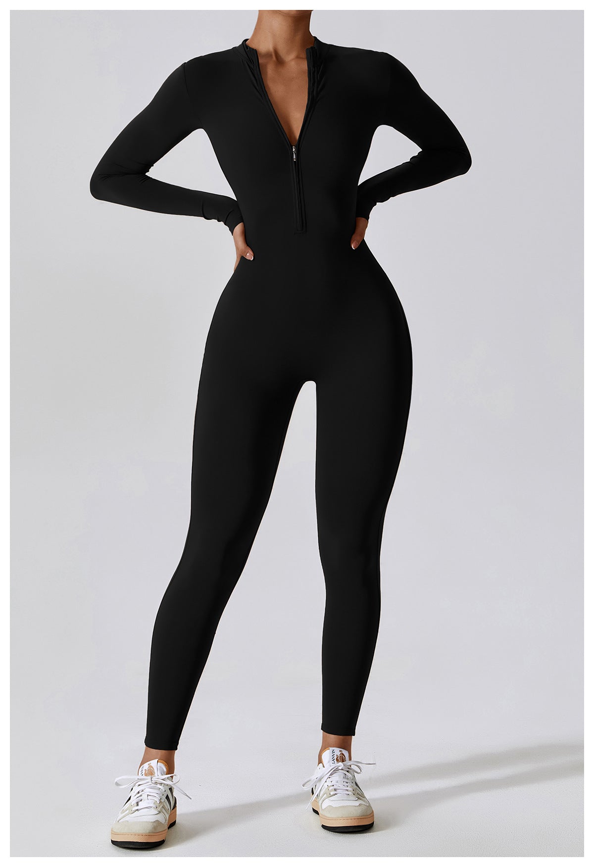 Zipper Seamless Jumpsuit