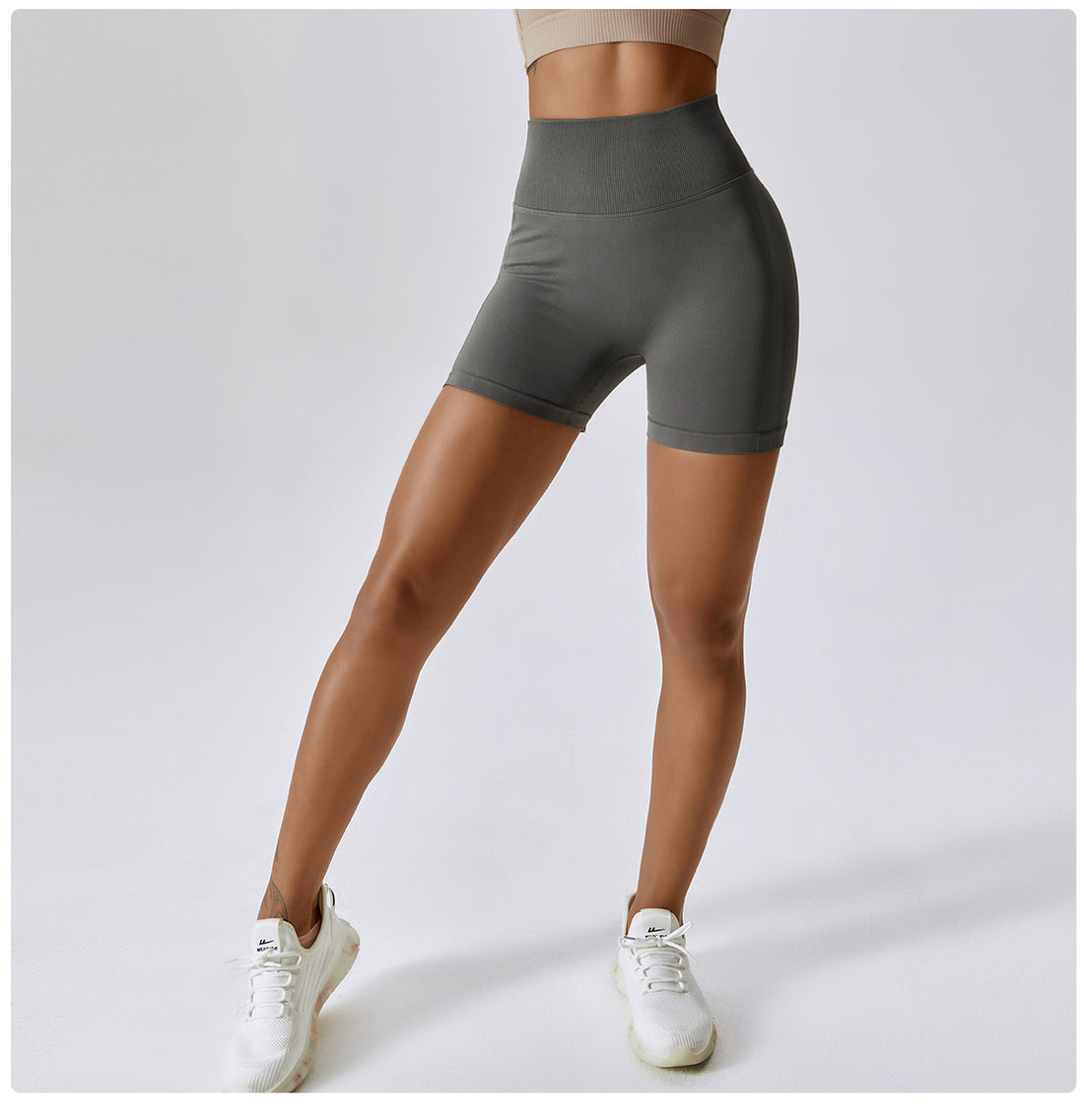 High Waist Butt Lifting Contour Biker Shorts