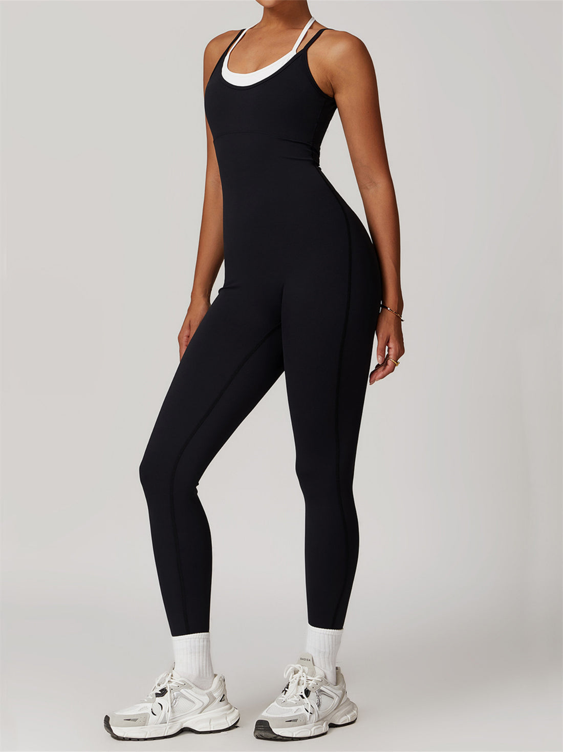 Dual-Strap Sculpting Yoga Jumpsuit