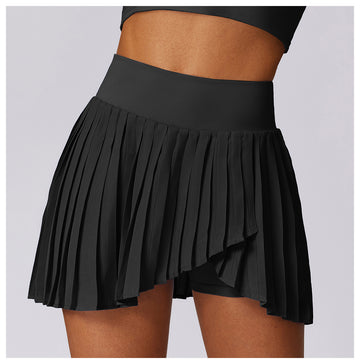 Pleated Pockets Active Skirt