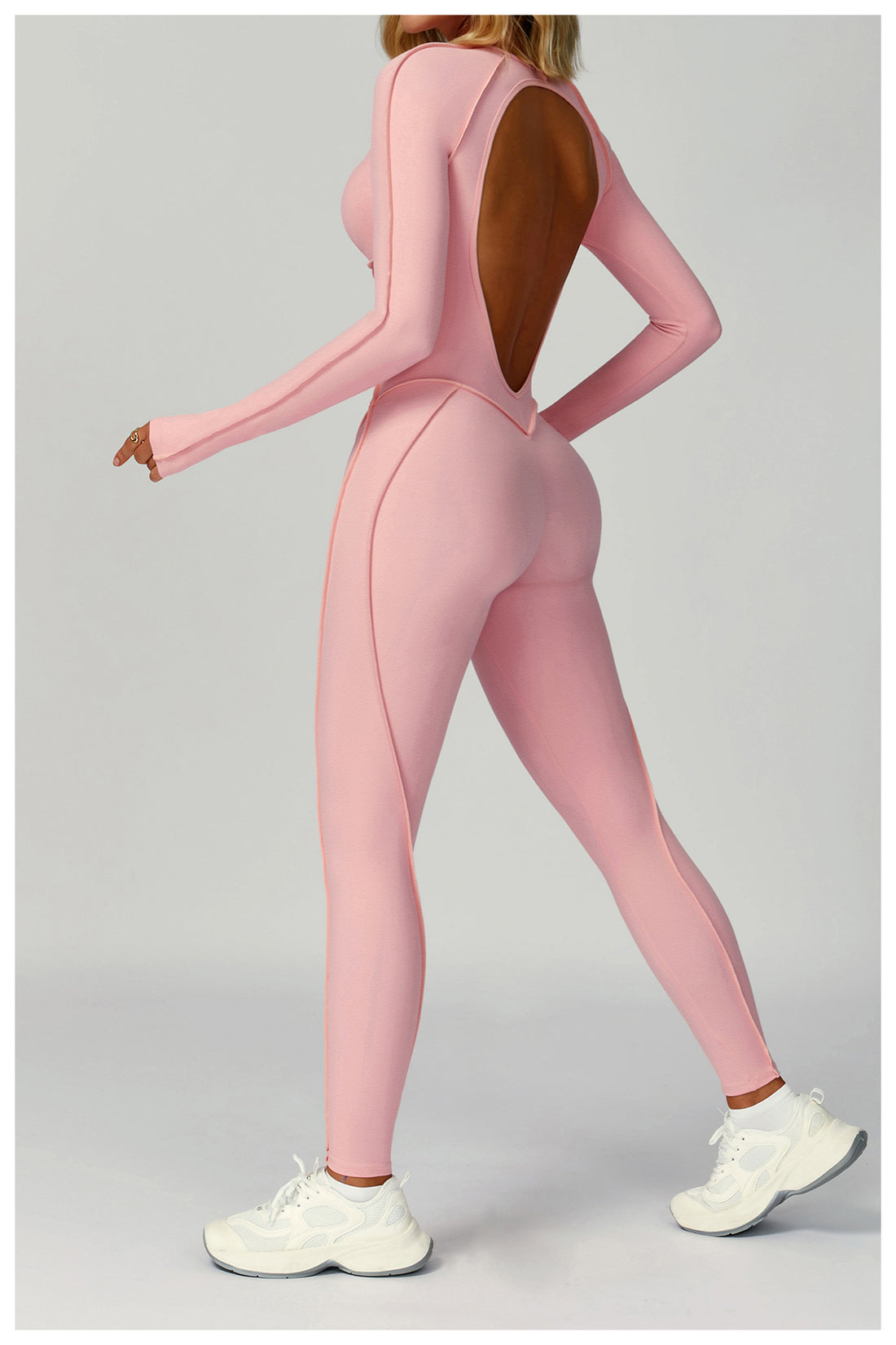 ContrastContour Cutout Back Jumpsuit