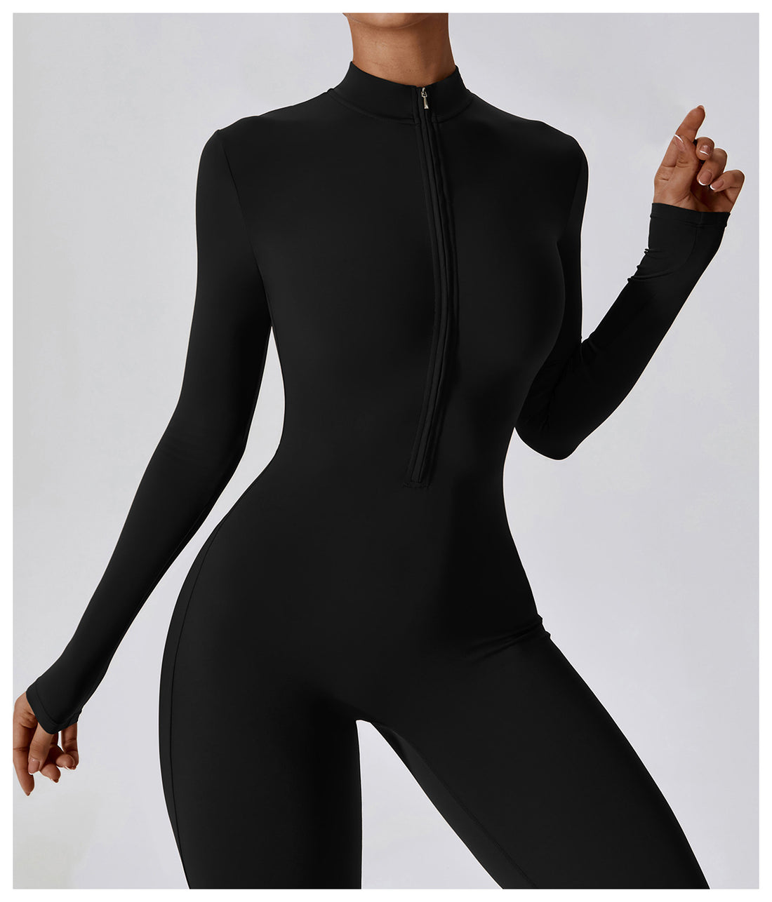 Zipper Seamless Jumpsuit