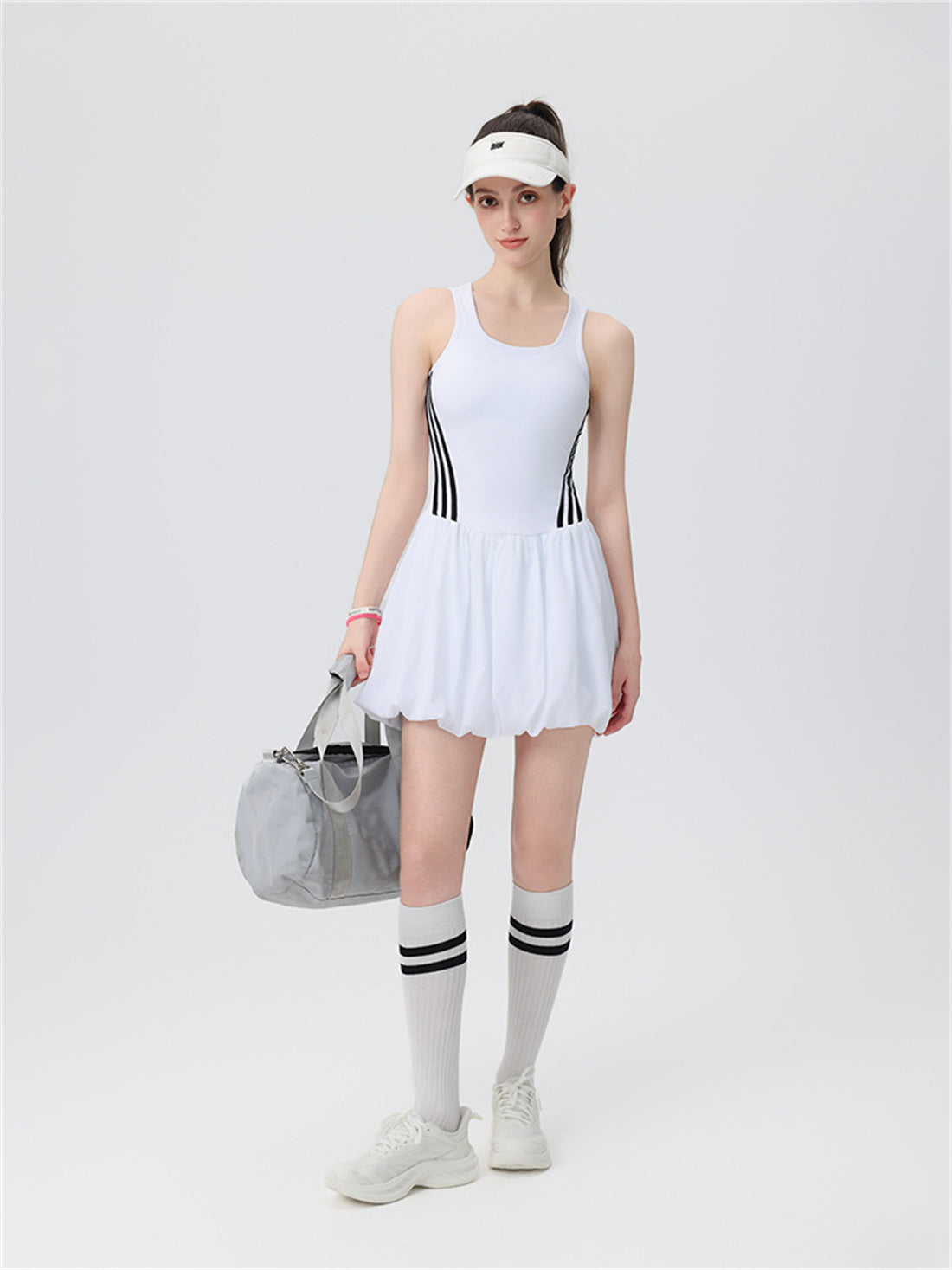 Colorblock Piping Bubble Active Dress