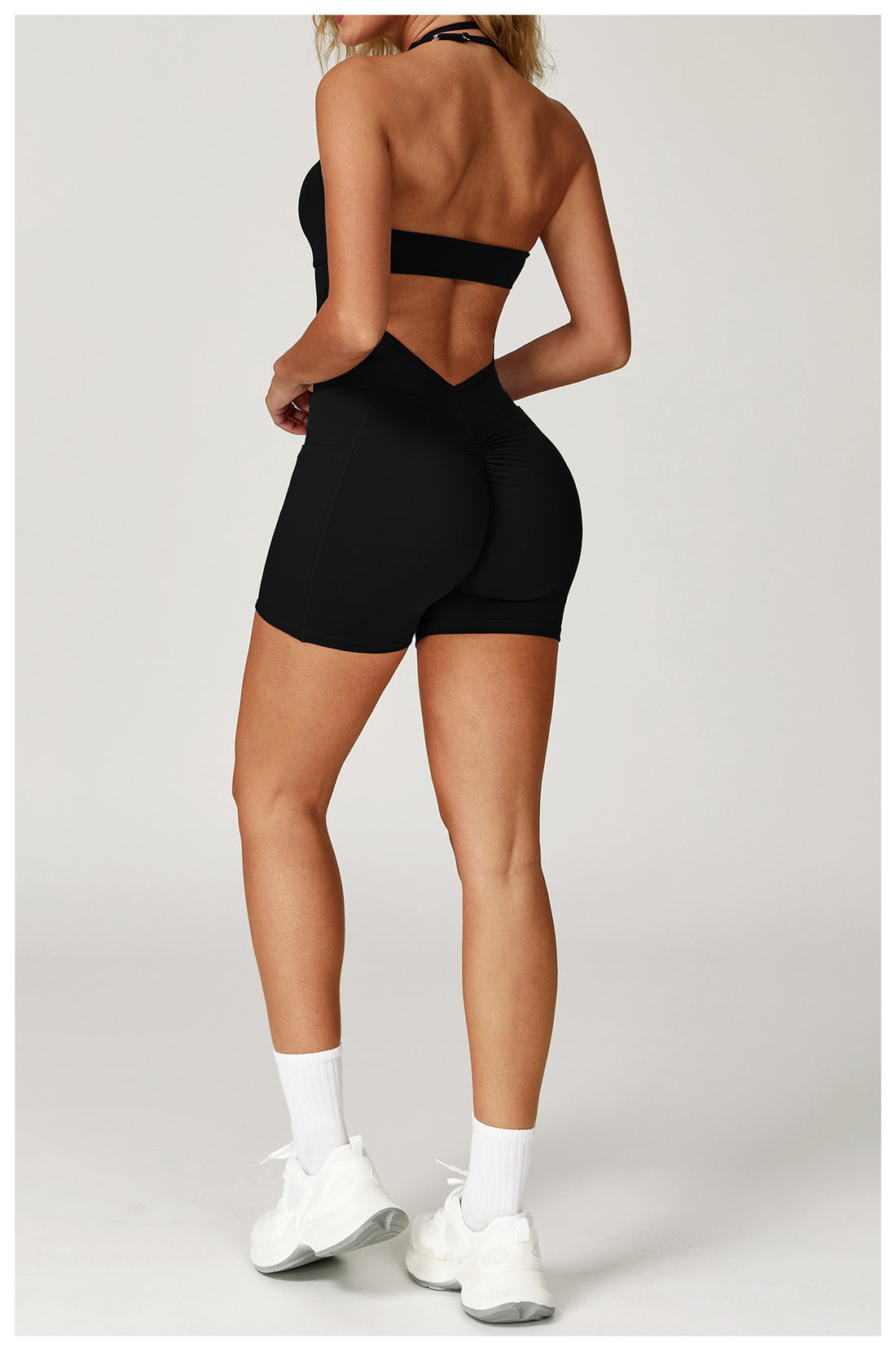 Sculpted Flow Halter Jumpsuit
