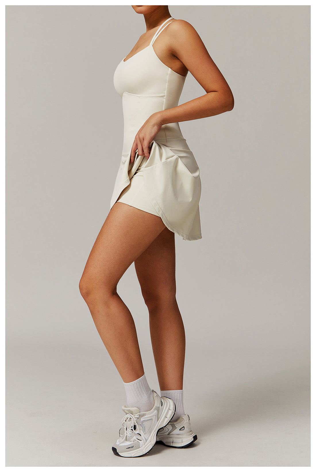 Drop Waist Piping Active Dress